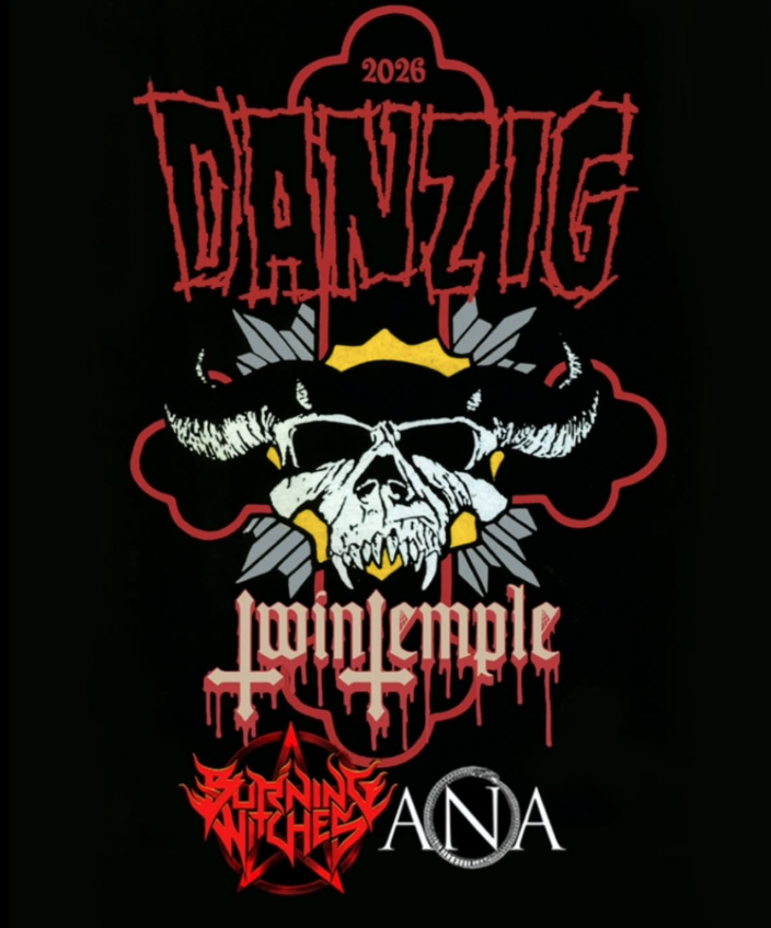 Danzig September 2026 US tour poster with Twin Temple, Burning Witches, ANA