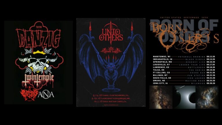 Tour Roundup: June 17, 2026 Tour Roundup June 17 2026 — Danzig, Unto Others, Born of Osiris tour posters