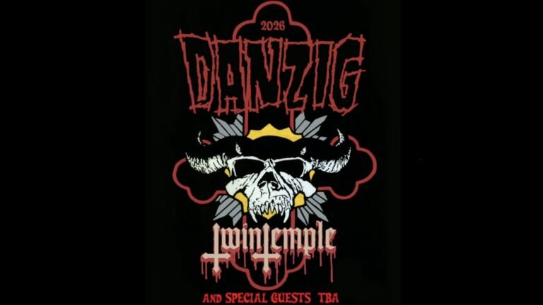 Danzig and Twin Temple fall 2026 tour poster