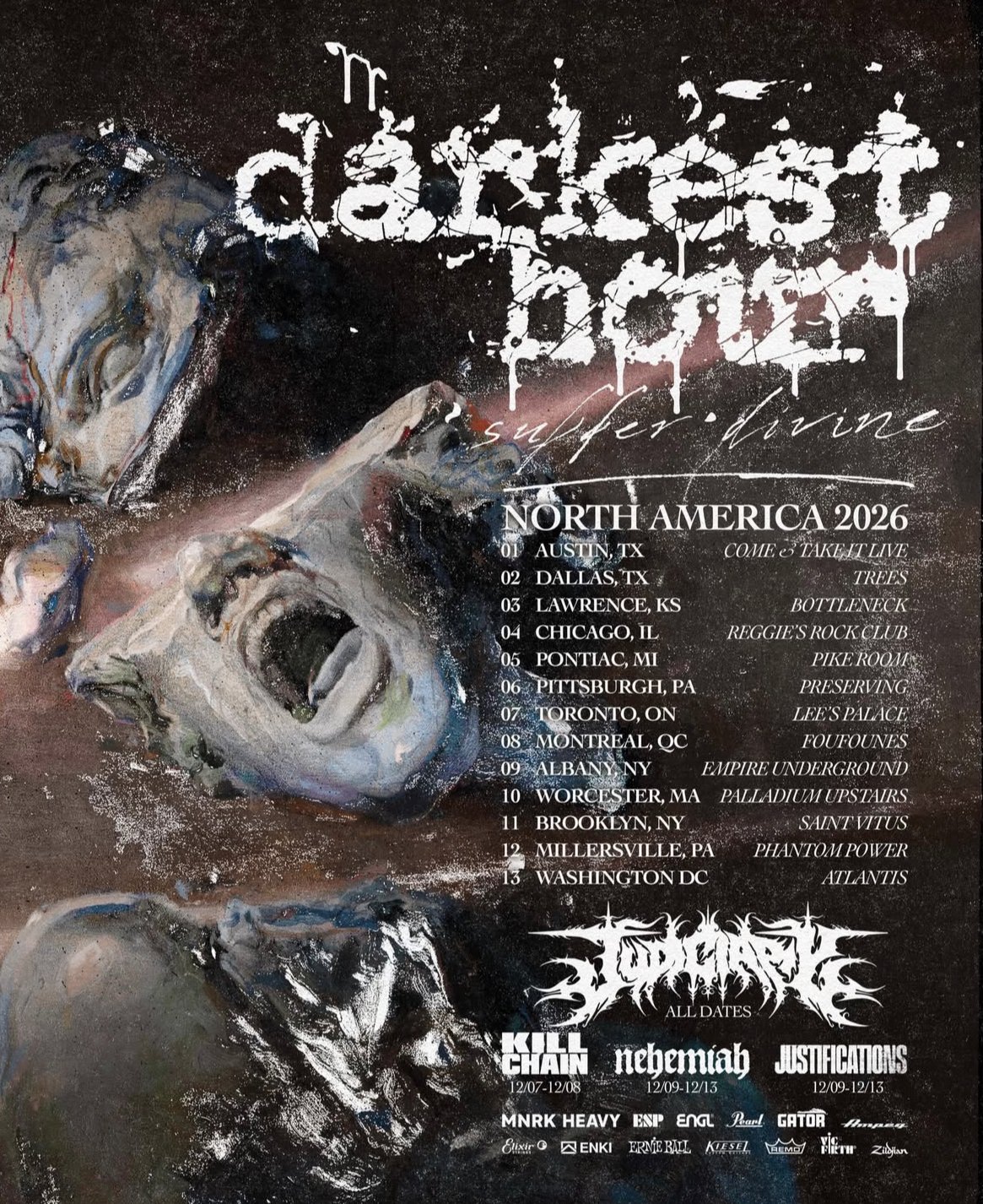 Darkest Hour Suffer Divine North America tour poster