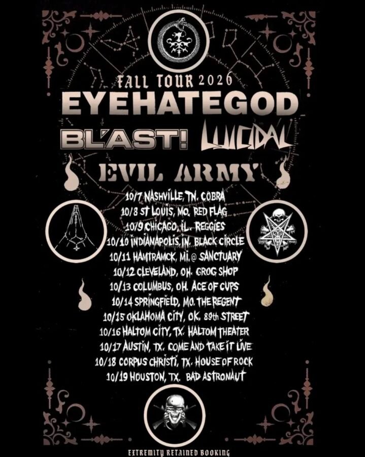 Eyehategod Fall Tour 2026 poster
