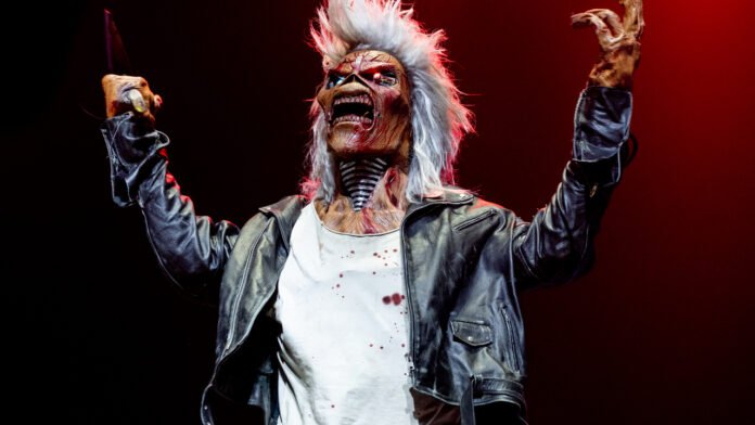 Iron Maiden performing live in 2026