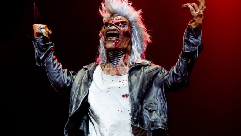 Iron Maiden performing live in 2026