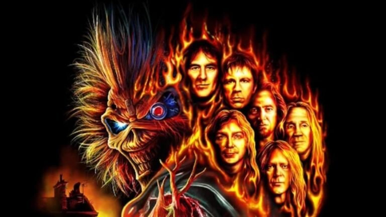 Iron Maiden performing live 2026