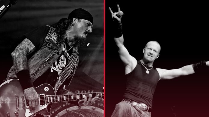 Jon Schaffer and Matt Barlow of Iced Earth in a split composite image