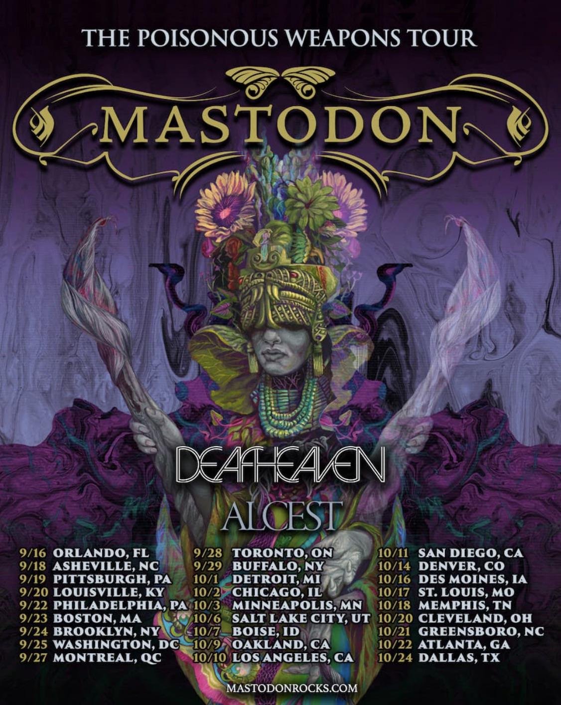 Mastodon — The Poisonous Weapons Tour 2026