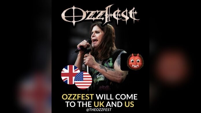Ozzfest 2027 announcement graphic Ozzfest 2027 announcement graphic with Ozzy Osbourne and UK and US flags
