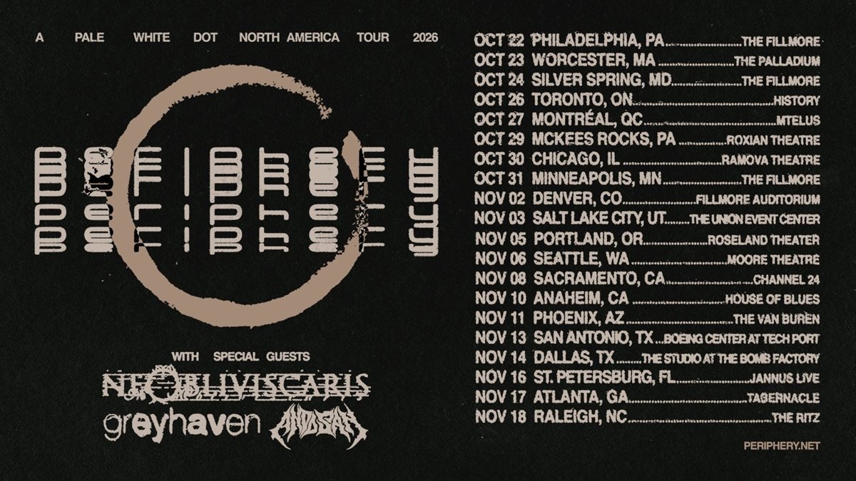 Periphery A Pale White Dot 2026 North American tour poster