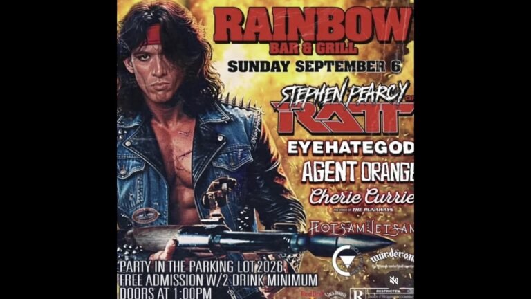 Party in the Parking Lot 2026 flyer, Rainbow Bar & Grill, West Hollywood